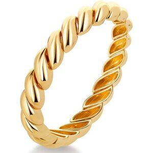 Gold Silver Style B Chunky Bangle Bracelet for Women and Men Fashion Jewelry